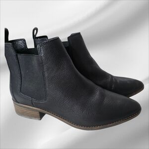 Lucky Brand Black Ankle Booties with Elastic Panels